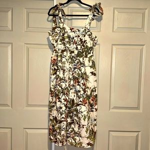 Floral summer shirt dress